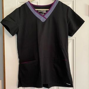 Grey's Anatomy Black Scrub Top size Medium